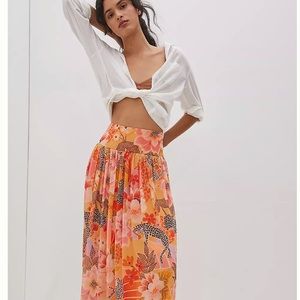 Anthropologie farm rio tropical maxi skirt xl new with tags